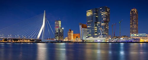 afbeelding van de erasmusbrug in Rotterdam